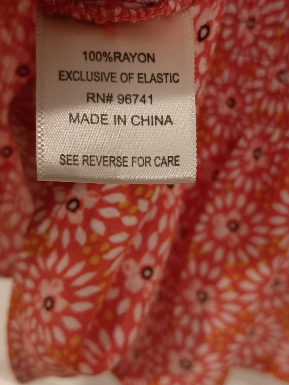 Self Esteem Coral Floral V-Neck Top - Picture 13 of 13